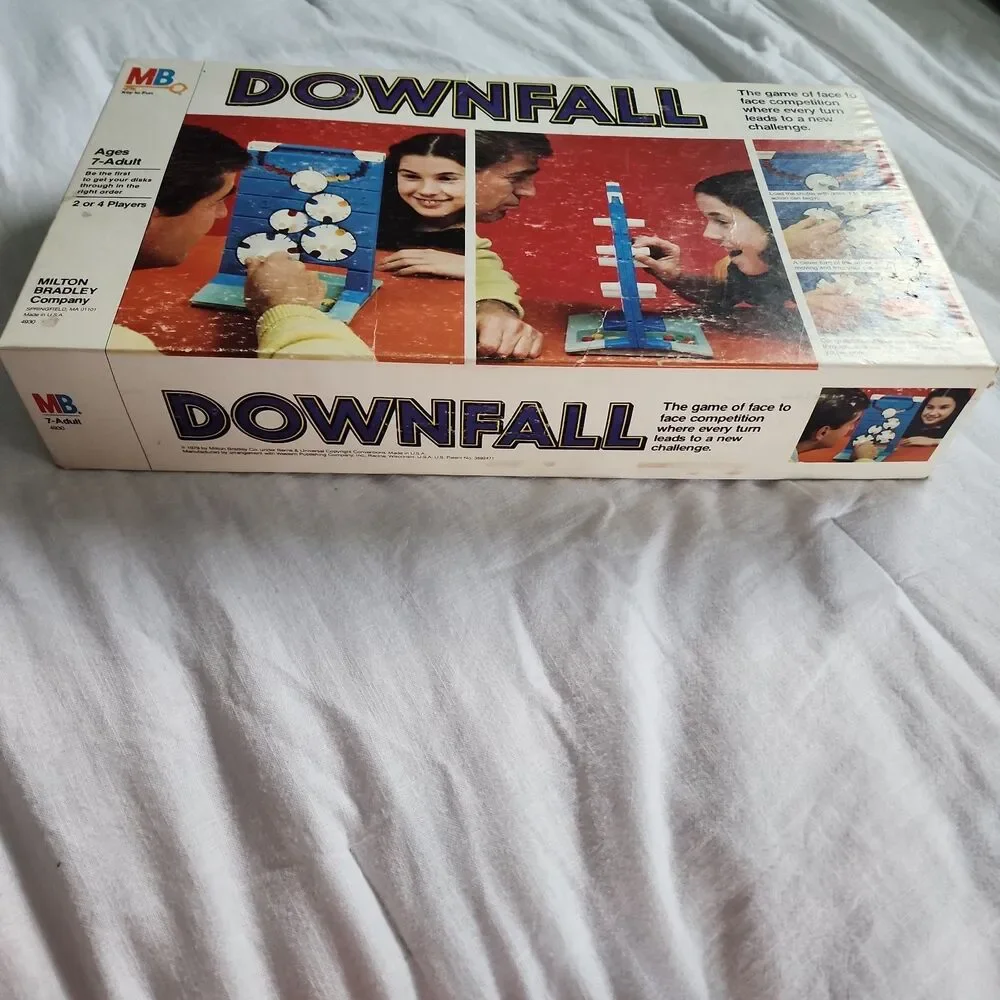 Vintage Downfall Game Milton Bradley 1979 2-4 Players Complete Ages 7-Adult